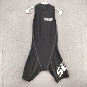 SL3S Cycling Bibs Shorts Womens Size XS Padded Black Sleeveless Zipper Back